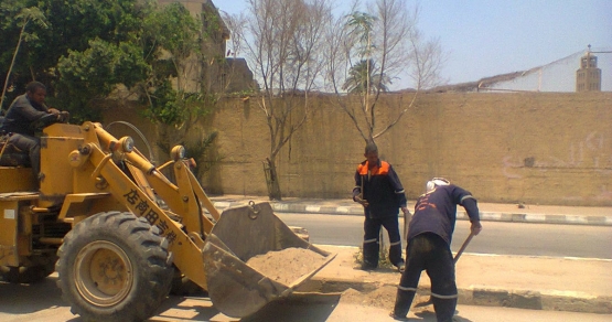 The project of cleaning the neighborhood of Helwan and Al-Masara